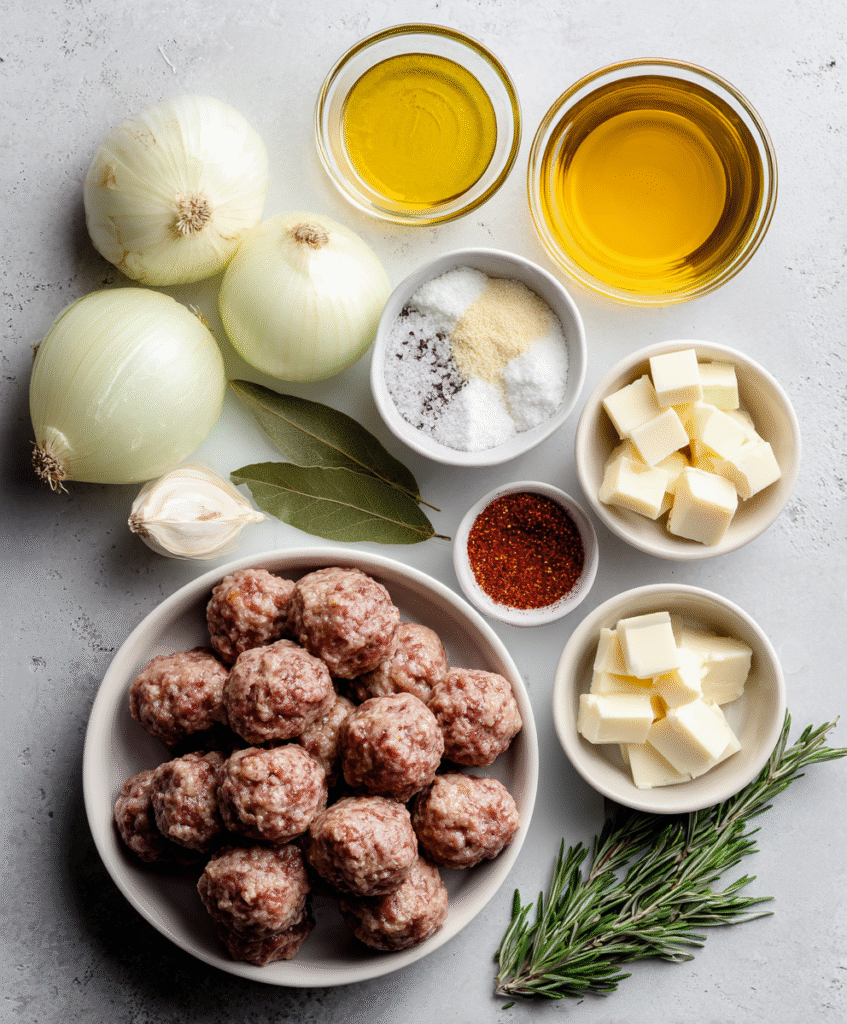 French Onion Meatballs