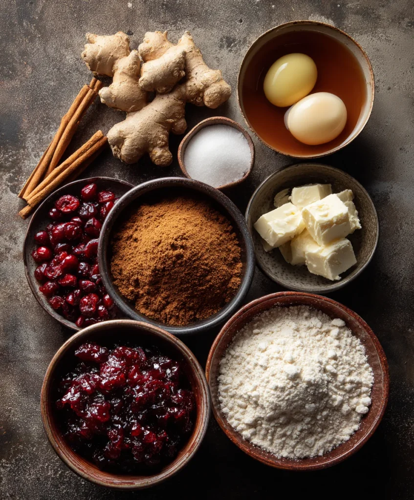 Gingerbread Thumbprint Cookies with Cranberry Jam