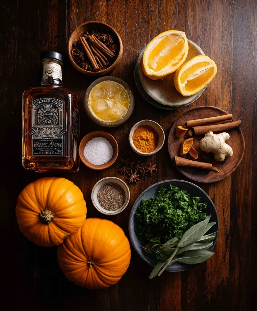 Pumpkin Bourbon Smash Cocktail