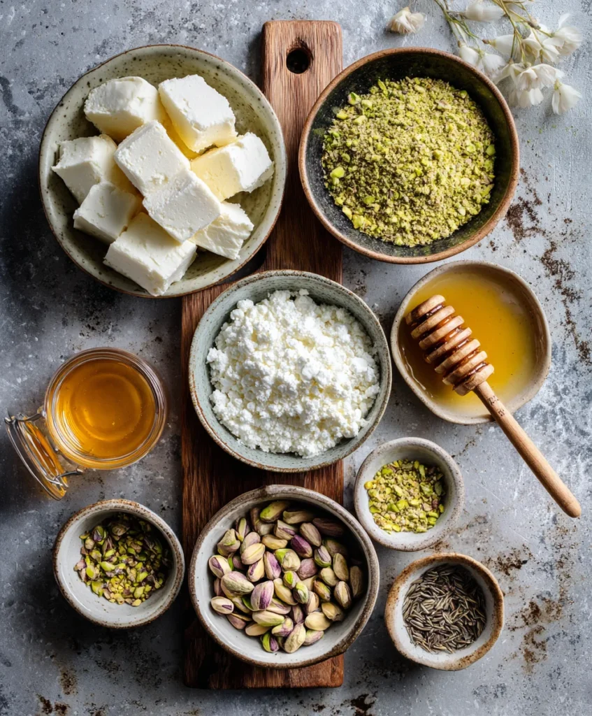Ricotta Pistachio Honey Bites
