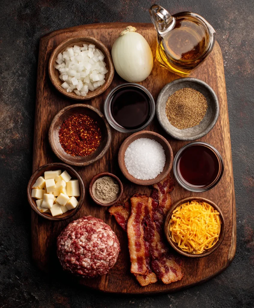 Sizzling Bourbon BBQ Bacon Cheeseburger Meatball