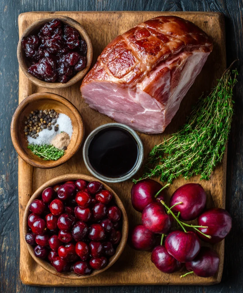Spiced Cherry and Port Glazed Ham