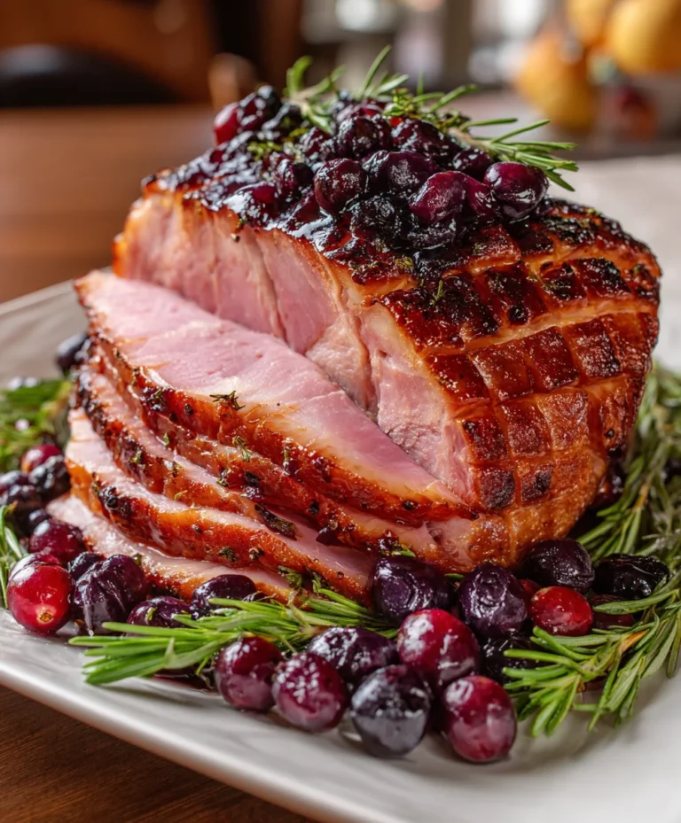 Spiced Cherry and Port Glazed Ham