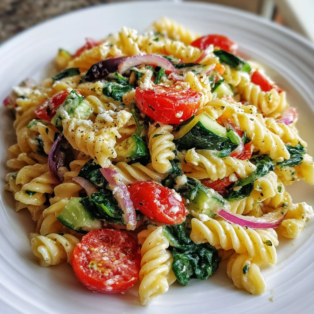 Spinach Pasta Salad that's Refreshingly Delicious!
