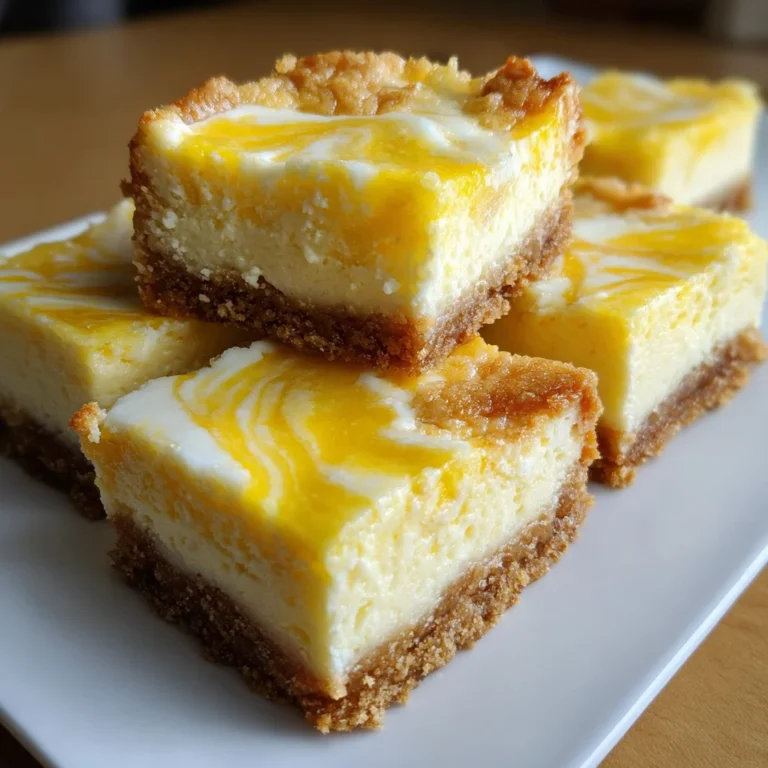 Swirled lemon cheesecake bars are a must-try treat!