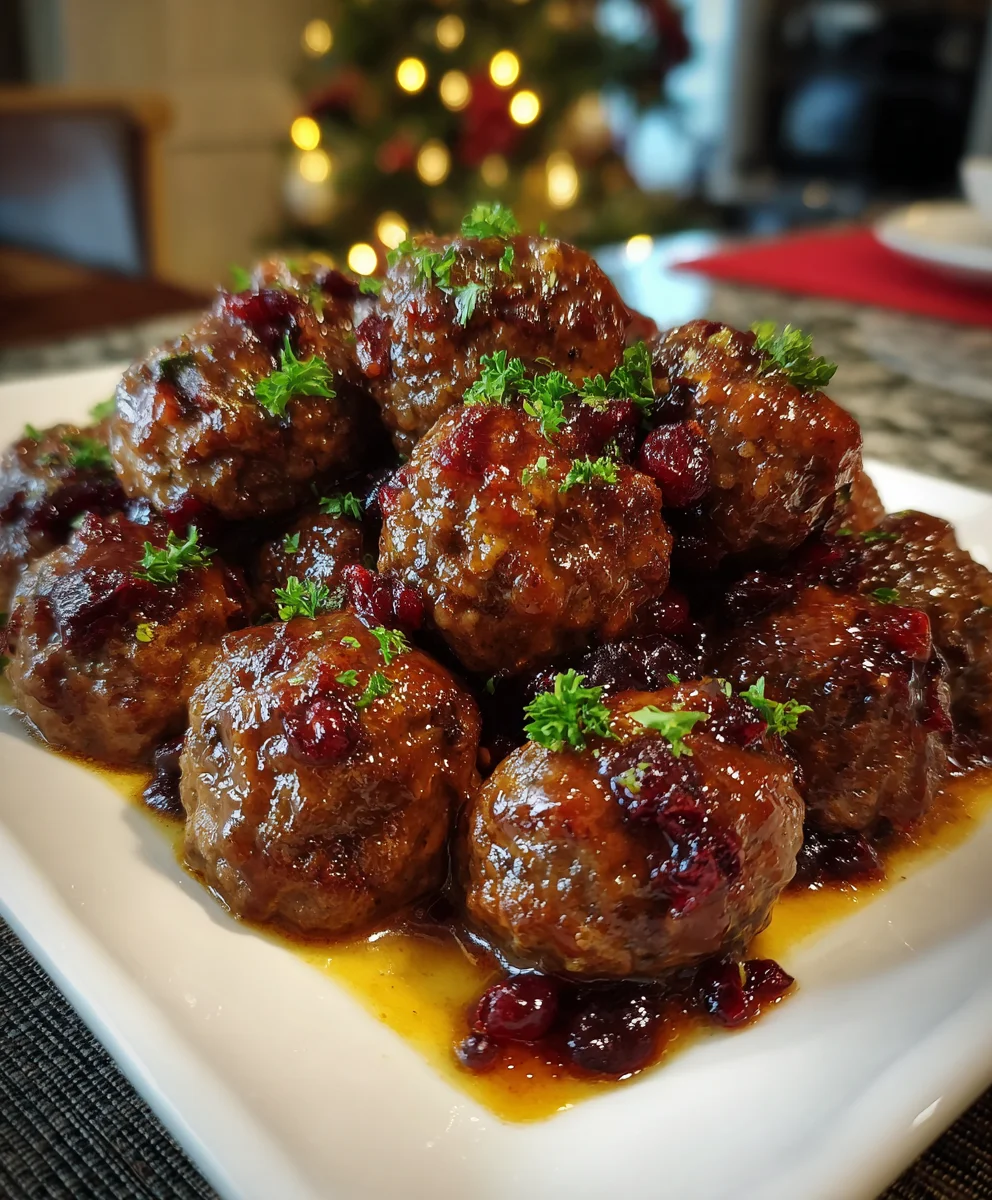 Christmas Cranberry Meatballs