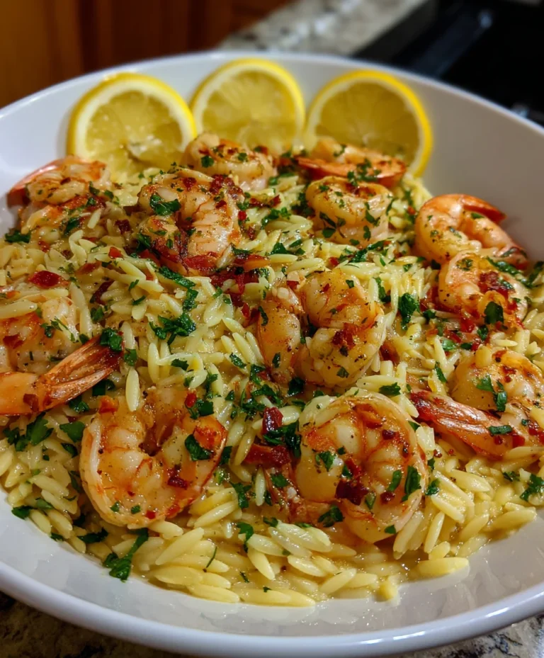 Garlic Butter Shrimp and Orzo