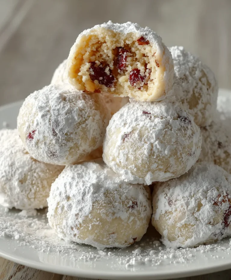 Cherry Snowball Cookies