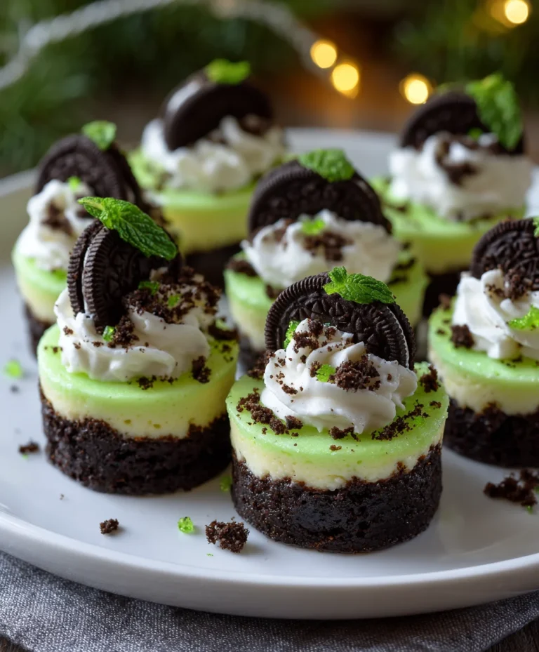Grinch Mini Cheesecakes