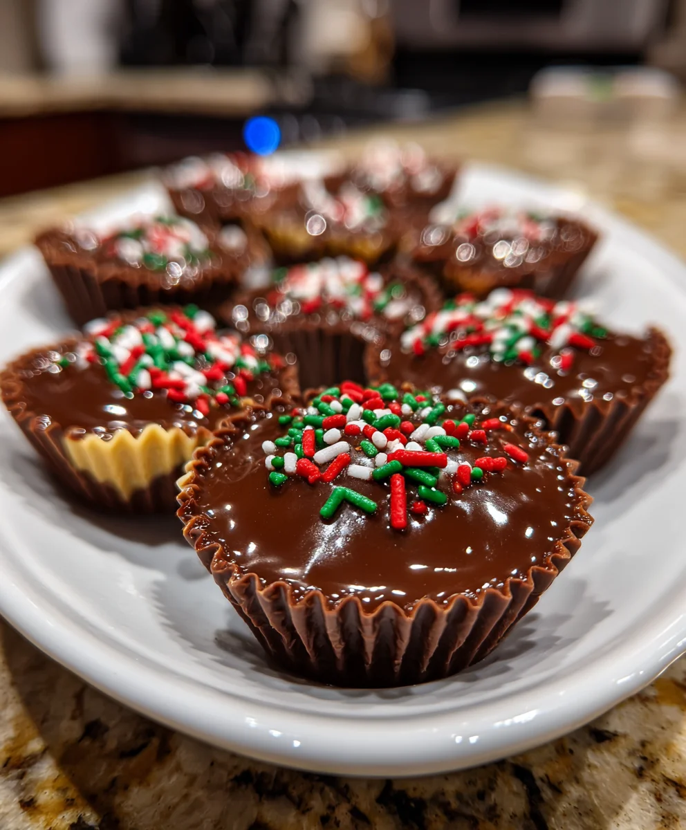 Christmas Chocolate Caramel Cups