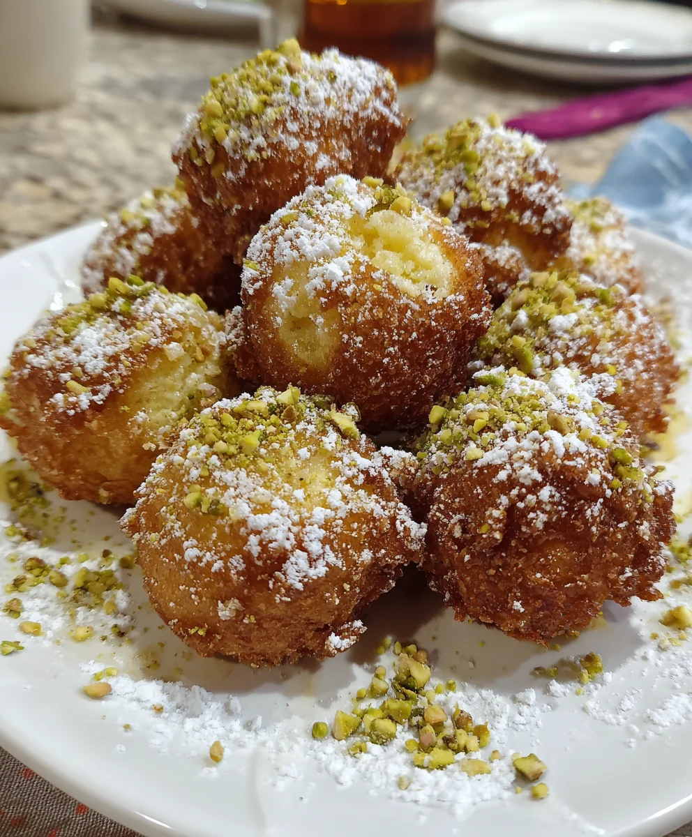 Ricotta Pistachio Honey Bites
