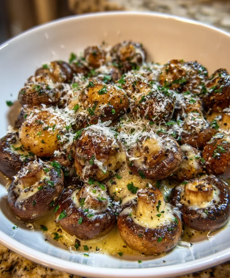 Creamy Garlic Parmesan Mushrooms