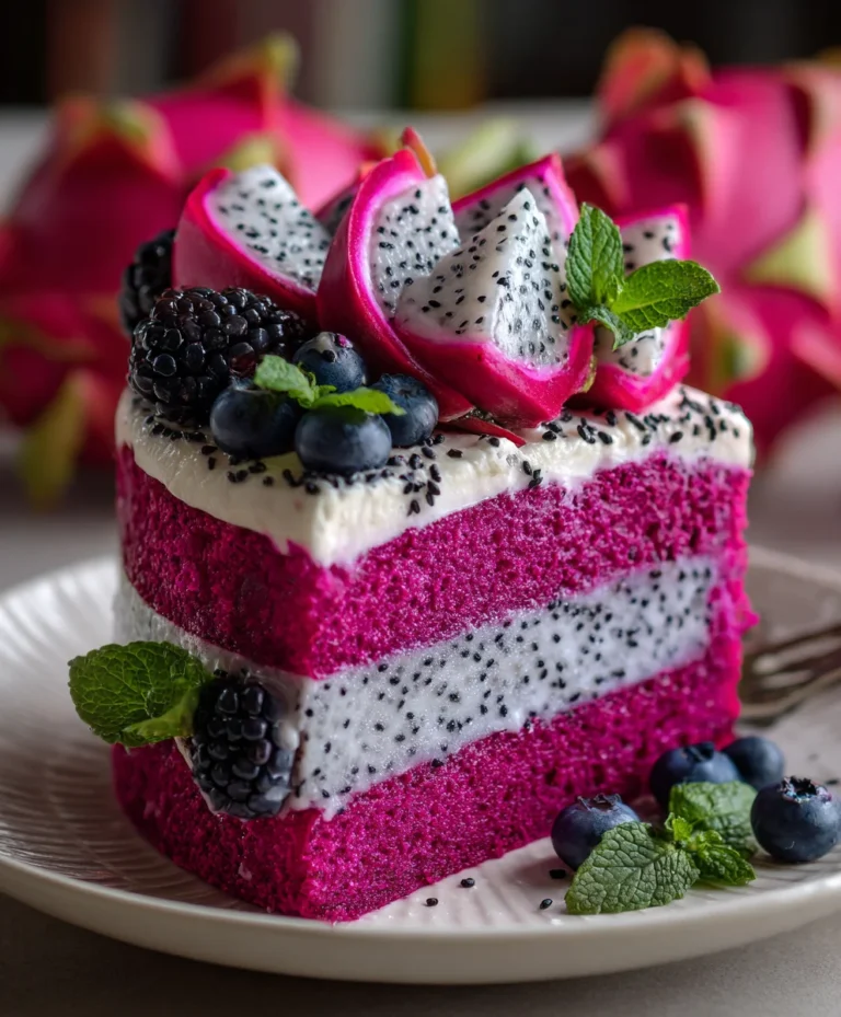 Dragon Fruit Velvet Cake