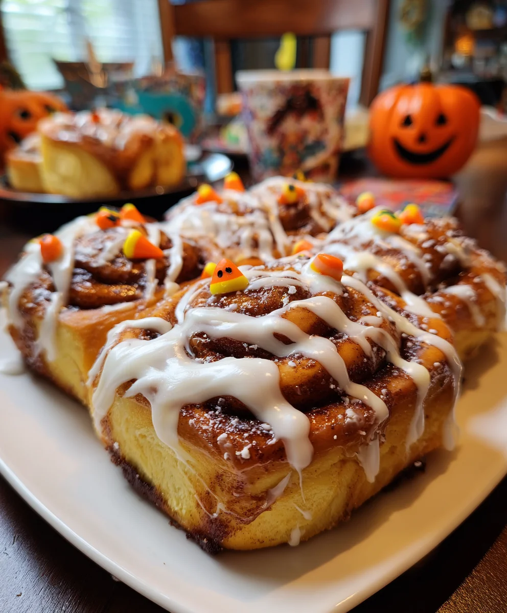 Halloween Cinnamon Rolls