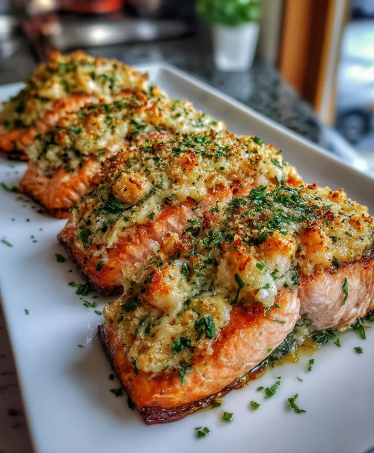 Crab and Shrimp Stuffed Salmon