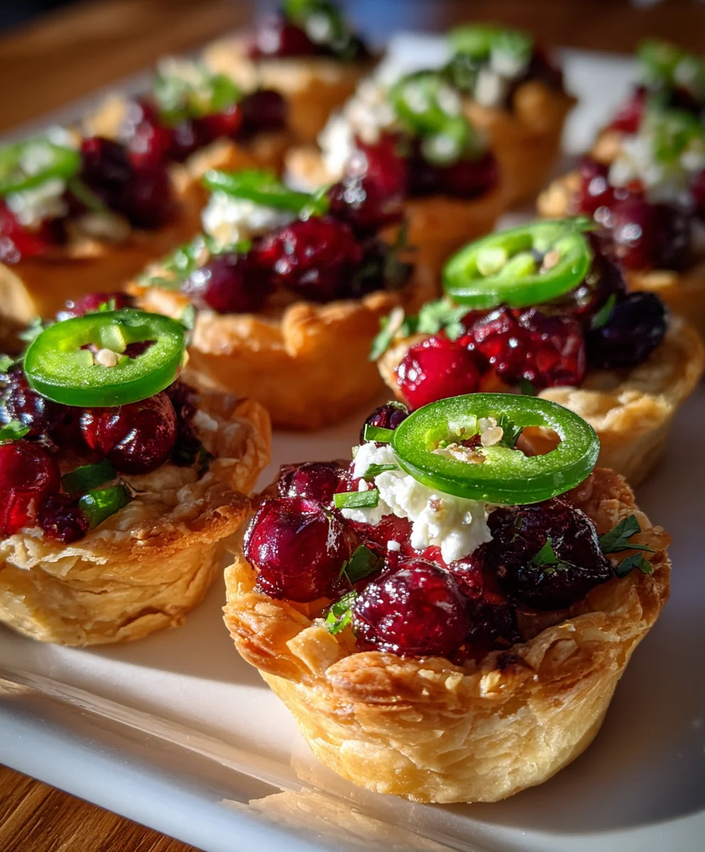 Cranberry Jalapeño Dip Tarts