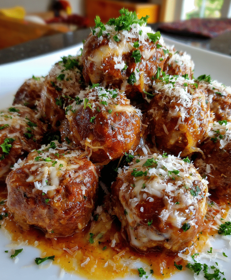 French Onion Meatballs