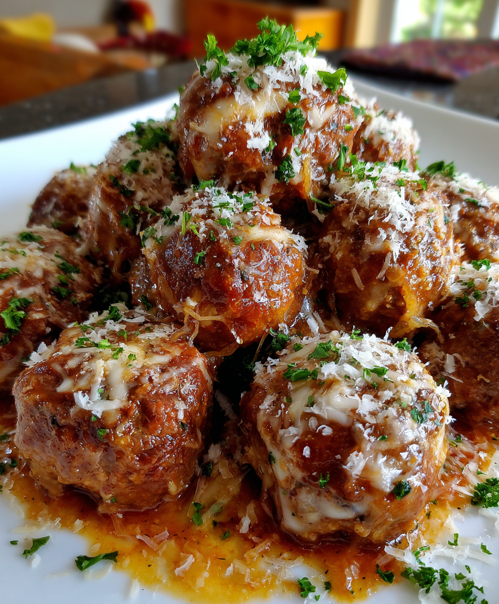 French Onion Meatballs