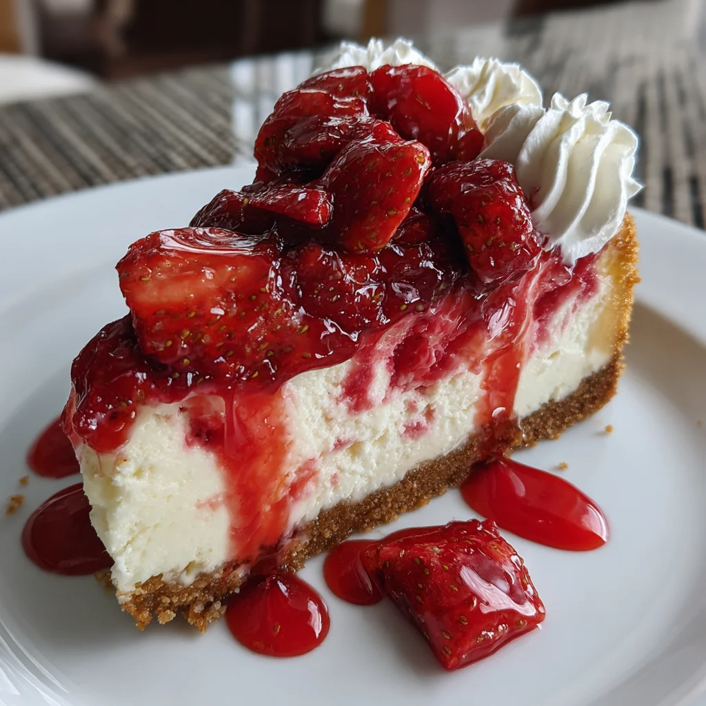 Strawberries Cream Cheesecake Swirled: Indulge in Bliss!