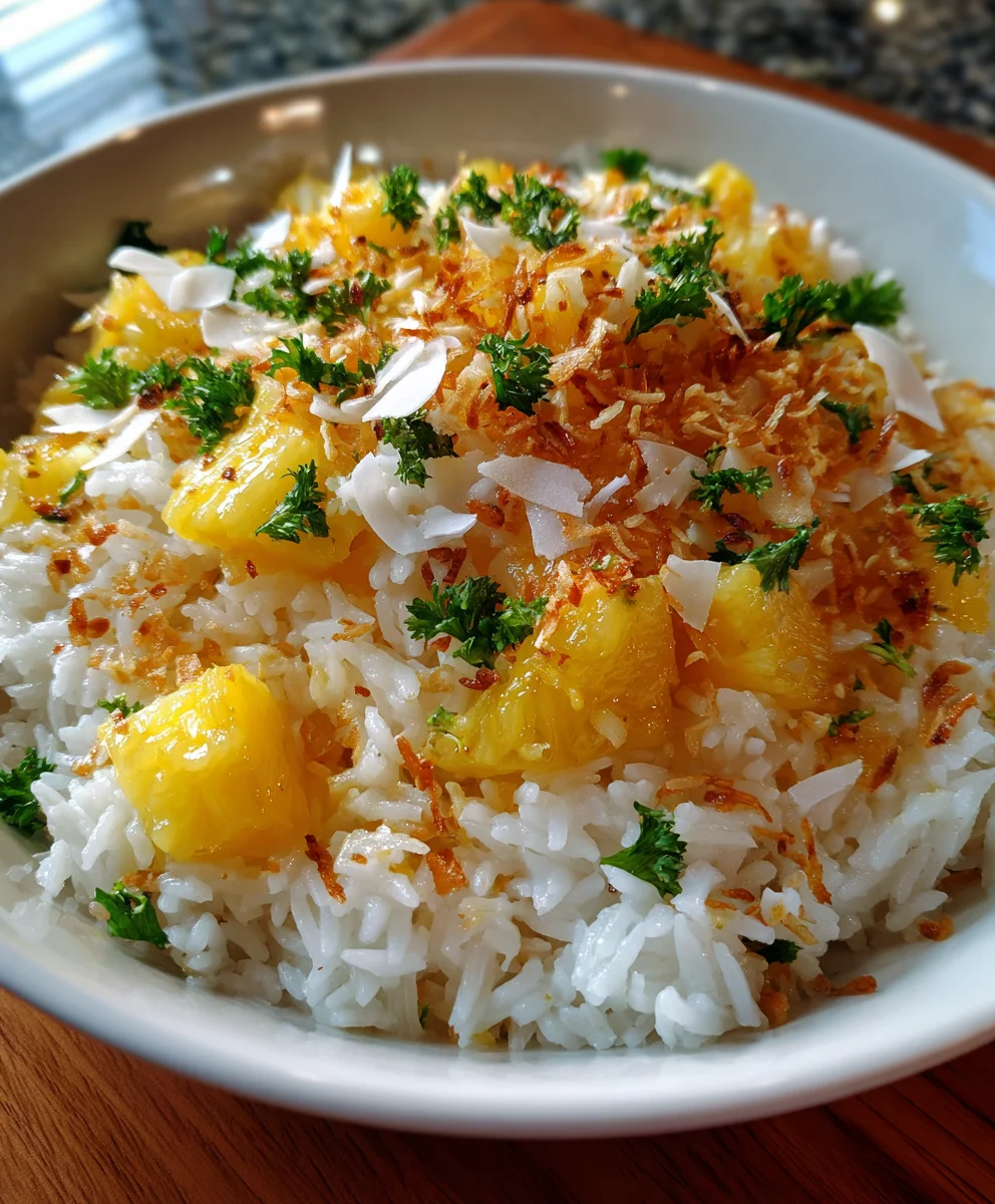 Tropical Coconut Pineapple Rice