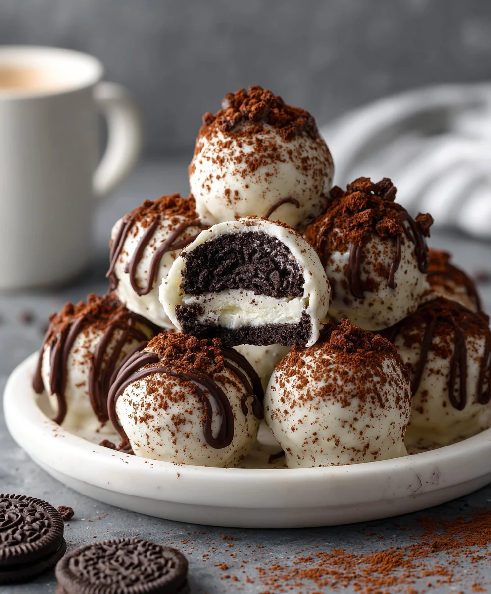 Peppermint Oreo Truffles