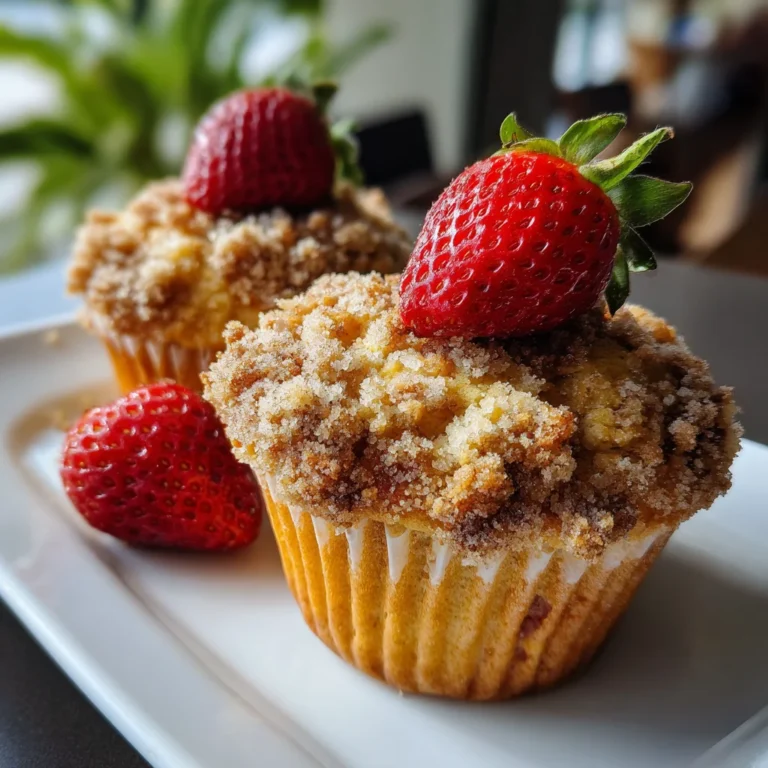 Orange Strawberry Muffins Streusel for Perfect Mornings!
